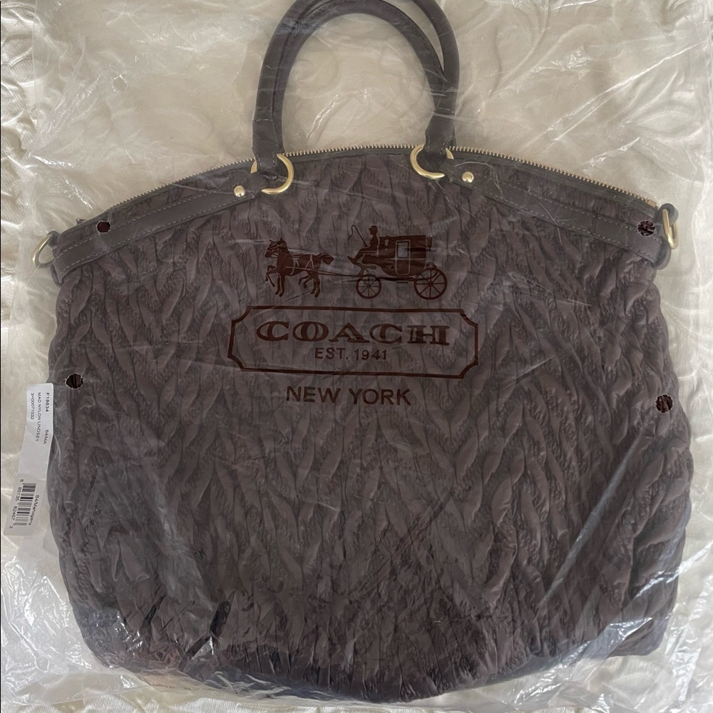 Coach Madison Quilted Chevron Nylon Lindsey Bag